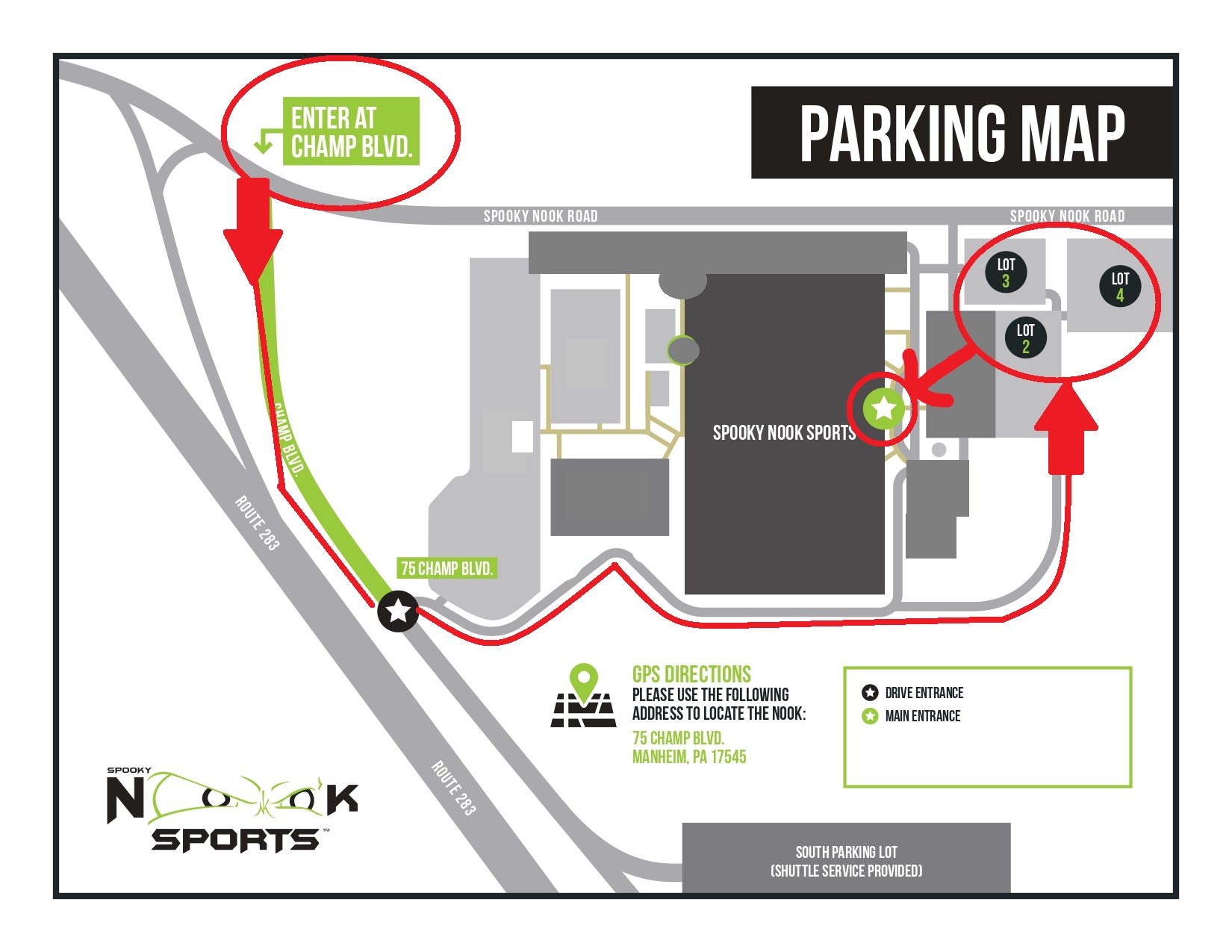 Spooky Nook Parking Map LSHRM